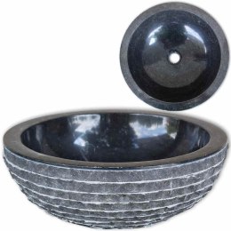 VidaXL Umywalka marmurowa, 40 cm, czarny