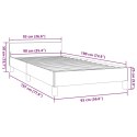 VidaXL Rama łóżka z zagłówkiem bez materaca niebieska 90x190cm tkaniną