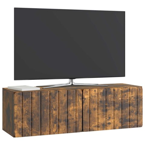 VidaXL Szafka RTV montowana na ścianie 98 x 31 x 30 cm Dąb wędzony