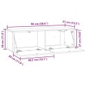 VidaXL Szafka RTV montowana na ścianie 98 x 31 x 30 cm Dąb wędzony