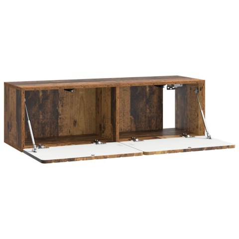 VidaXL Szafka RTV montowana na ścianie 98 x 31 x 30 cm Stare drewno