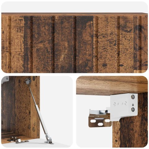 VidaXL Szafka RTV montowana na ścianie 98 x 31 x 30 cm Stare drewno