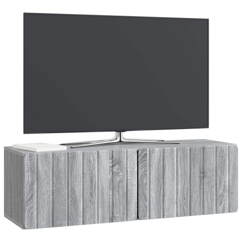 VidaXL Szafka RTV montowana na ścianie 98 x 31 x 30 cm Szary Sonoma