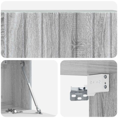 VidaXL Szafka RTV montowana na ścianie 98 x 31 x 30 cm Szary Sonoma