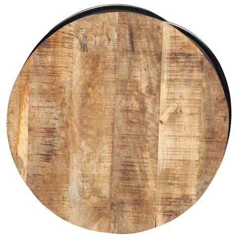 VidaXL Stolik kawowy, czarny, 60x60x40 cm, lite, surowe drewno mango