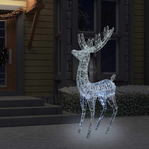 VidaXL Świąteczny renifer, akryl, 250 zimnych białych LED, 180 cm