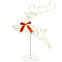 VidaXL Świąteczny renifer z saniami 3 szt. 72 LED Ciepła biel