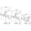 VidaXL Świąteczny renifer z saniami 3 szt. 72 LED Ciepła biel