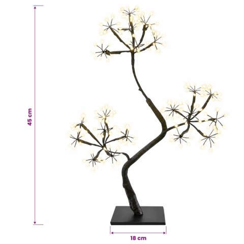 VidaXL Choinka LED w kształcie litery S 2 szt. Czarny 45 cm