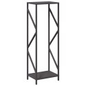 VidaXL Stojak na drewno opałowe czarny 34x25x100 cm