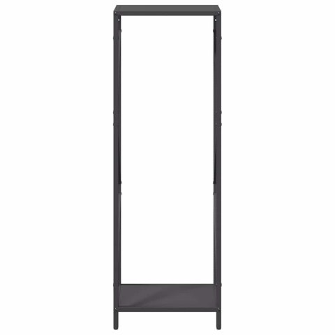 VidaXL Stojak na drewno opałowe czarny 34x25x100 cm