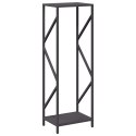 VidaXL Stojak na drewno opałowe czarny 34x25x100 cm