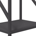 VidaXL Stojak na drewno opałowe czarny 34x25x100 cm