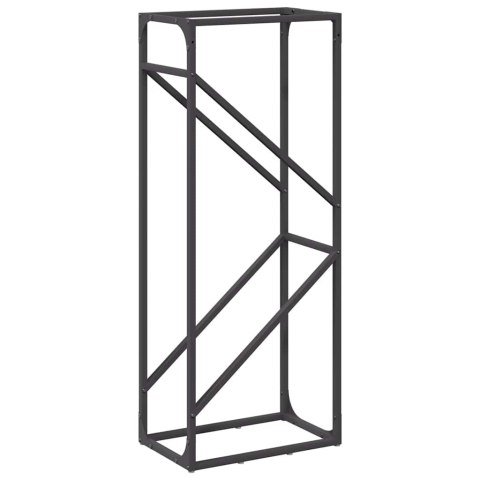 VidaXL Stojak na drewno opałowe, czarny, 40x25x100 cm
