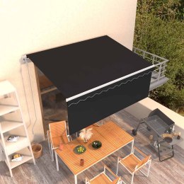 VidaXL Markiza elektryczna 3,5 x 2,5 m antracytowy 100% poliester