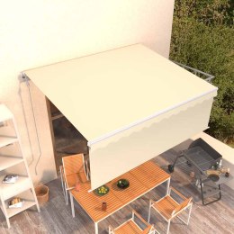 VidaXL Markiza elektryczna 4 x 3 m kremowy 100% poliester