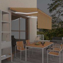 VidaXL Markiza elektryczna z oświetleniem LED i czujnikiem 3 x 2,5 m
