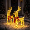 VidaXL 3D Renifer Bożonarodzeniowy LOVIISA 2 szt. 80 LED Ciepła biel