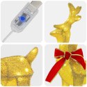 VidaXL 3D Renifer Bożonarodzeniowy LOVIISA 2 szt. 80 LED Ciepła biel