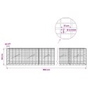 VidaXL Gabion z drutu 3,5 mm i siatką 5x10 cm 550x10x50 cm