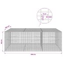 VidaXL Gabion z drutu 5 mm i siatką 5x2,5 cm 150x100x50 cm