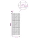 VidaXL Gabion z drutu 5 mm i siatką 5x2,5 cm 50x10x150 cm