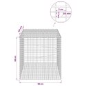 VidaXL Gabion z drutu 5 mm i siatką 5x2,5 cm 50x100x50 cm