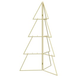 VidaXL Metalowa choinka świąteczna KUOPIO 100 cm Stal złoty