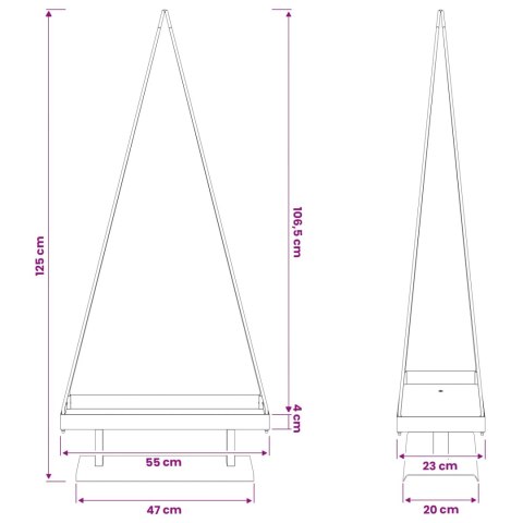 VidaXL Metalowa choinka świąteczna KUOPIO 125 cm Stal złoty
