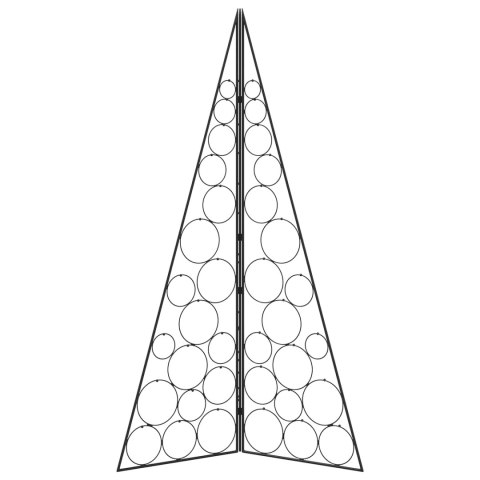 VidaXL Metalowa choinka świąteczna KUOPIO 140 cm Stal Czarny