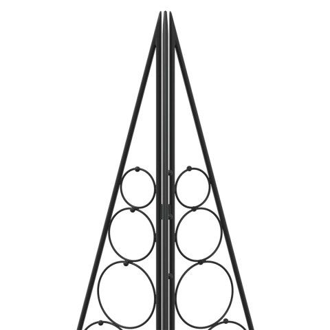 VidaXL Metalowa choinka świąteczna KUOPIO 140 cm Stal Czarny