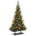 VidaXL Metalowa choinka świąteczna KUOPIO 180 cm Stal Czarny