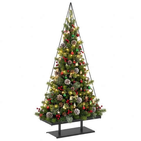 VidaXL Metalowa choinka świąteczna KUOPIO 180 cm Stal Czarny