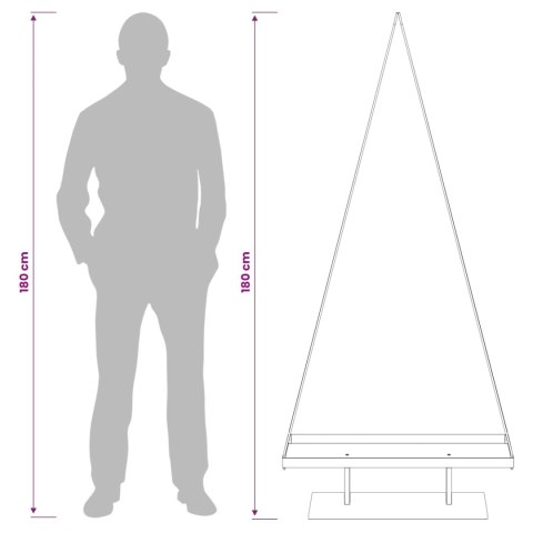 VidaXL Metalowa choinka świąteczna KUOPIO 180 cm Stal Czarny