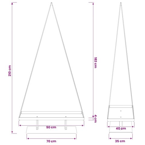 VidaXL Metalowa choinka świąteczna KUOPIO 210 cm Stal Biały