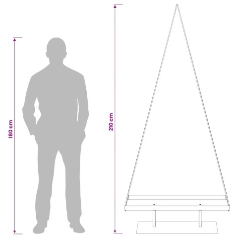 VidaXL Metalowa choinka świąteczna KUOPIO 210 cm Stal Biały