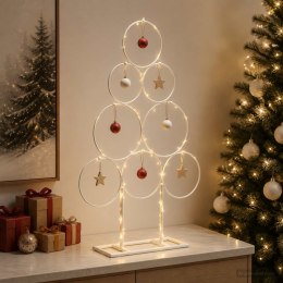 VidaXL Metalowa choinka świąteczna KUOPIO 60 cm Stal Biały