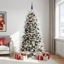 VidaXL Sztuczna choinka z bombką 210 cm 300 LED Ciepła biel PE i PVC