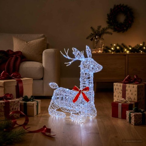 VidaXL 3D Renifer Bożonarodzeniowy LOVIISA 140 LED Niebieski