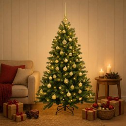 VidaXL Sztuczna choinka z bombkami 120 cm 150 LED Ciepła biel