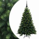 VidaXL Sztuczna choinka z bombkami 120 cm 150 LED Ciepła biel