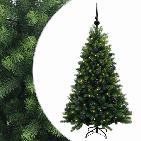 VidaXL Sztuczna choinka z bombkami 120 cm 150 LED Ciepła biel