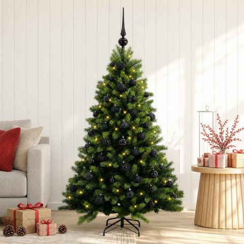 VidaXL Sztuczna choinka z bombkami 120 cm 150 LED Ciepła biel