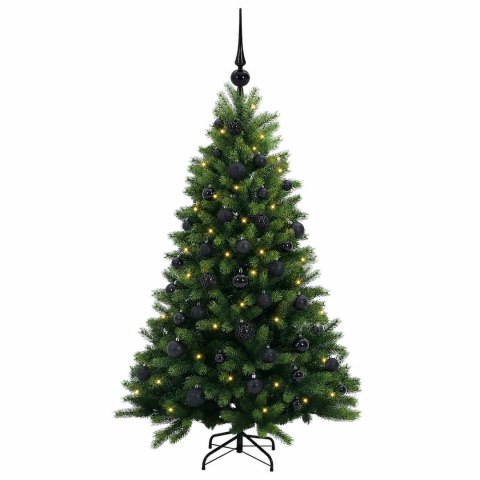 VidaXL Sztuczna choinka z bombkami 120 cm 150 LED Ciepła biel