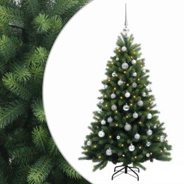 VidaXL Sztuczna choinka z bombkami 120 cm 150 LED Ciepła biel
