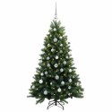 VidaXL Sztuczna choinka z bombkami 120 cm 150 LED Ciepła biel