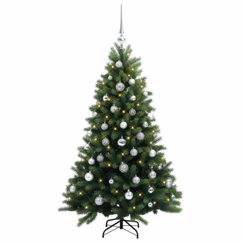 VidaXL Sztuczna choinka z bombkami 120 cm 150 LED Ciepła biel