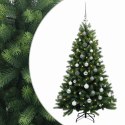 VidaXL Sztuczna choinka z bombkami 120 cm 150 LED Ciepła biel