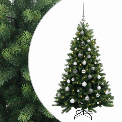 VidaXL Sztuczna choinka z bombkami 120 cm 150 LED Ciepła biel