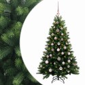 VidaXL Sztuczna choinka z bombkami 150 cm 150 LED Ciepła biel